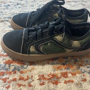 Wonder Nation Black and Camouflage Kids Sneakers